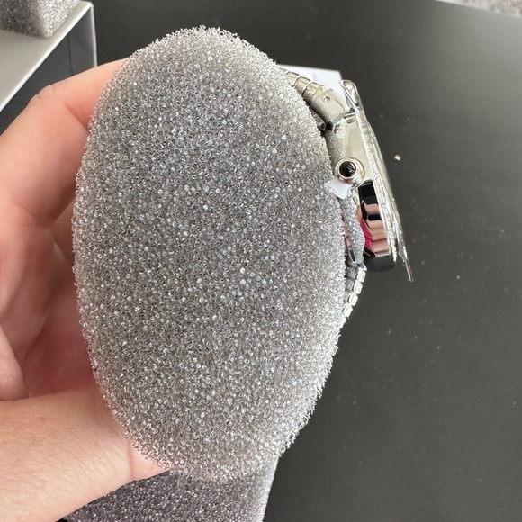 Stainless steel & Black Onyx  coil watch by Colleen Lopez - Picture 7 of 10